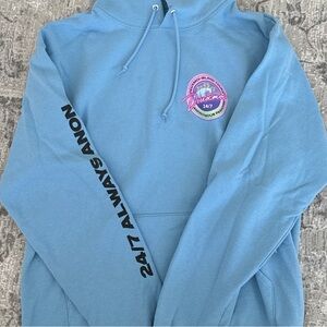 Blue DeuxMoi Hoodie Vacation Edit Limited Edition Merch